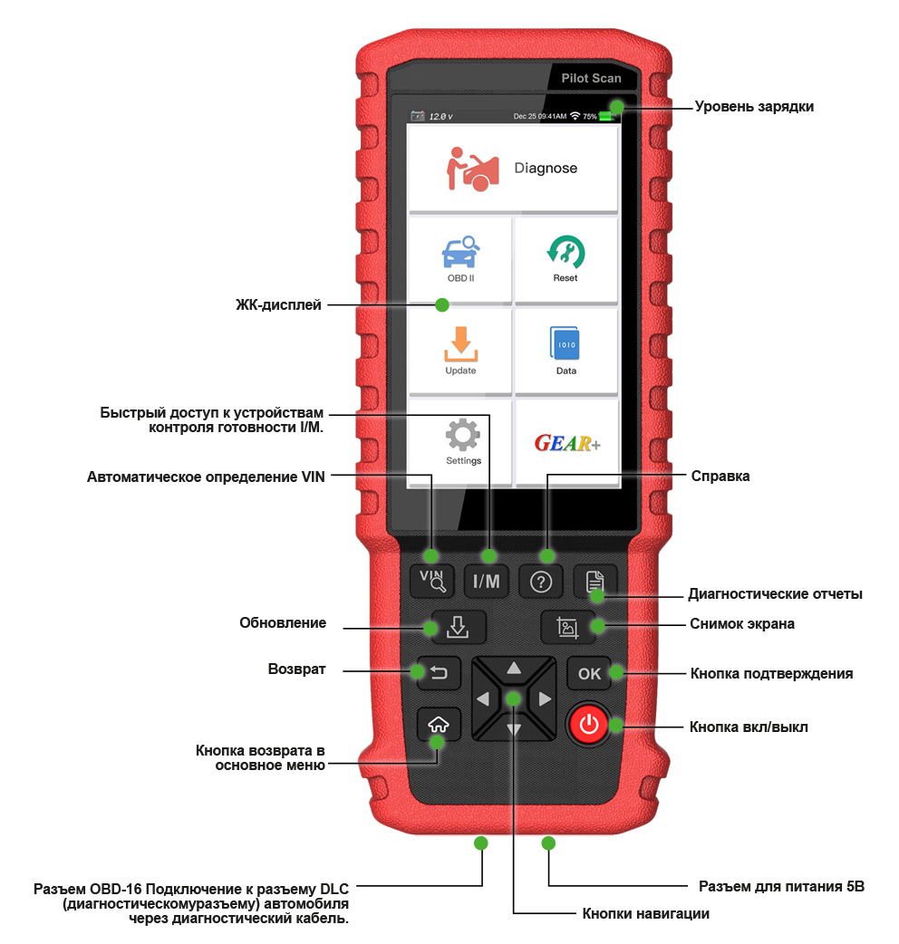 Диагностический сканер LAUNCH Pilot Scan Диагностический сканер LAUNCH Pilot Scan