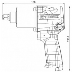 Пневматический гайковерт Thorvik AIW1261 1/2&amp;quot;